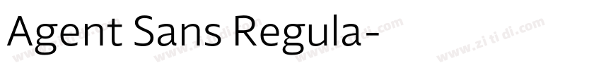 Agent Sans Regula字体转换